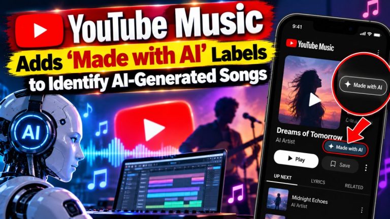 YouTube Music Adds ‘Made with AI’ Labels to Identify AI-Generated Songs