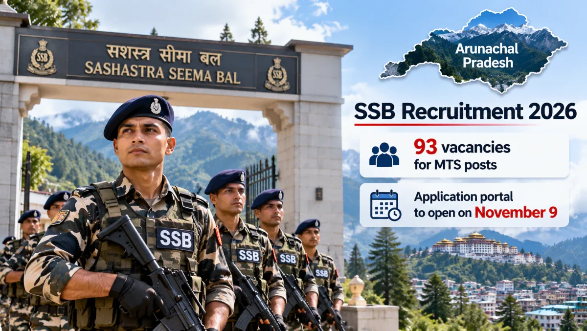 Arunachal Pradesh SSB Recruitment 2026: 93 MTS Vacancies Open for Applications on November 9