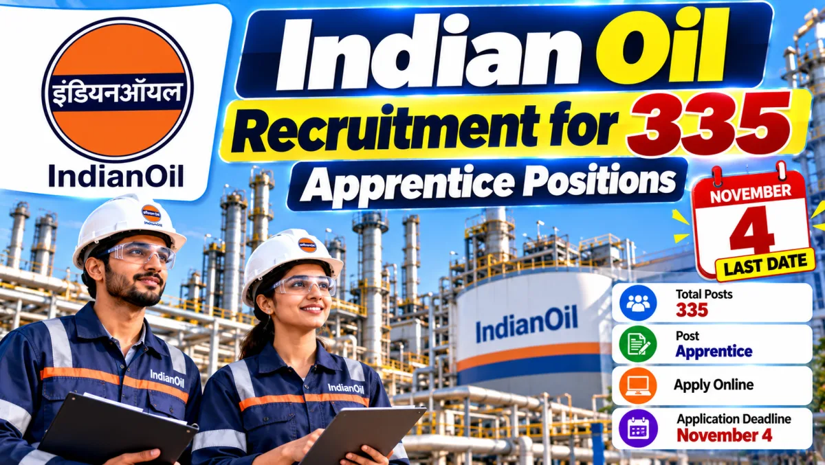 Indian Oil Corporation Announces 335 Apprentice Vacancies