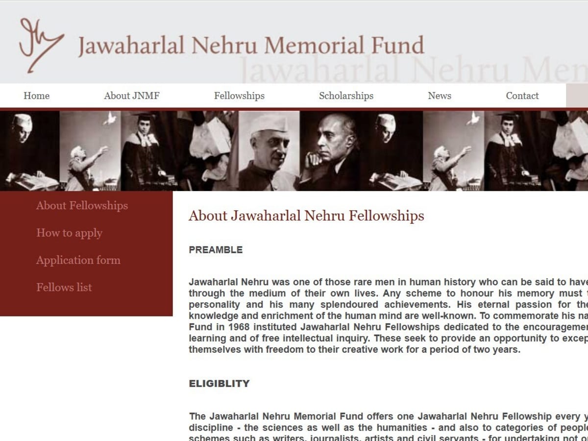 Jawaharlal Nehru Fellowship Applications Now Open